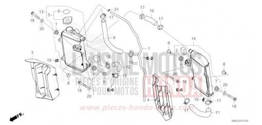 RADIATEUR CRF450RXN de 2022